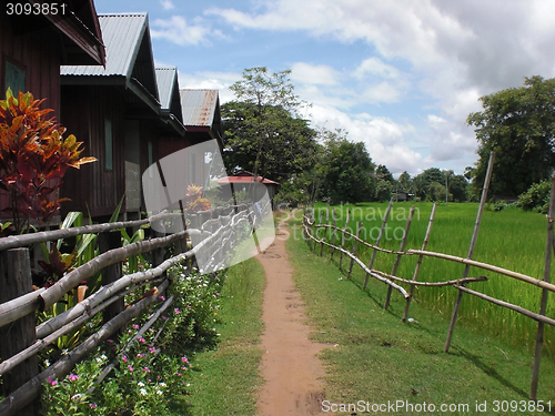 Image of rural architectural scenery in Laos