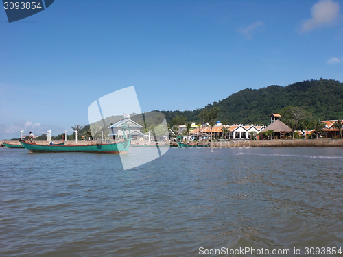 Image of waterside scenery in Laos