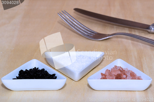 Image of Three types of salt