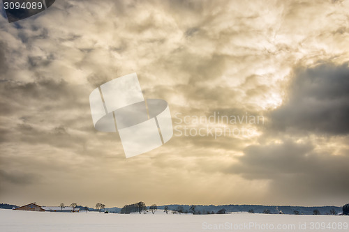 Image of winter landscape sunset