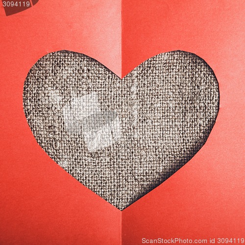Image of heart of red paper 