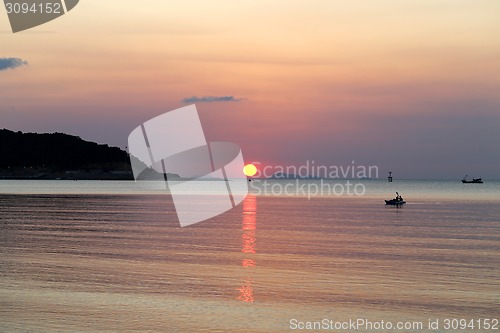 Image of sunset over the sea