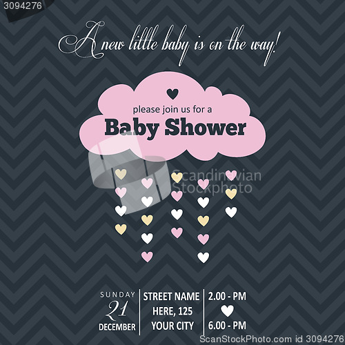 Image of Baby girl invitation for baby shower