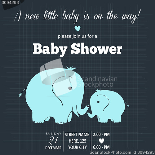 Image of baby boy shower card