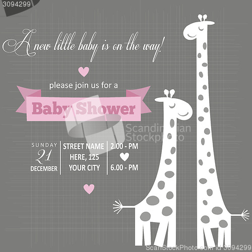 Image of Baby girl invitation for baby shower