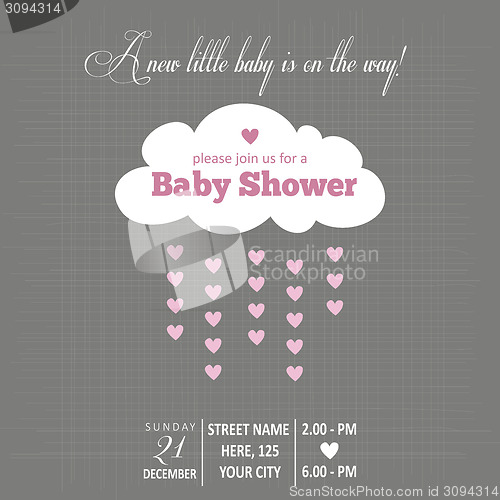 Image of Baby girl invitation for baby shower
