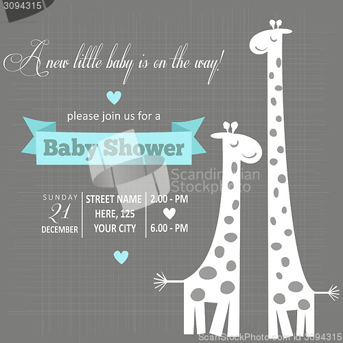 Image of baby boy shower card