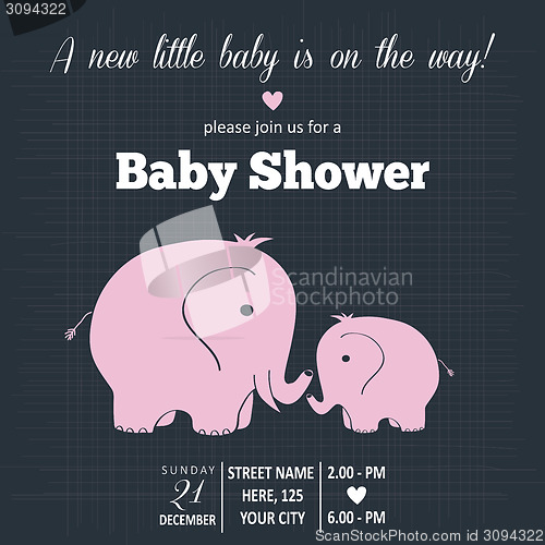 Image of Baby girl invitation for baby shower