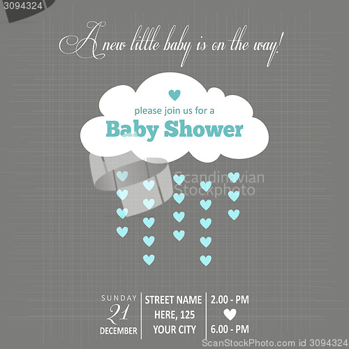 Image of baby boy shower card