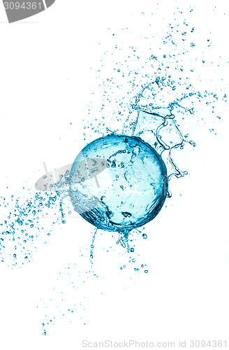 Image of Splash water ball isolated