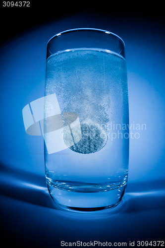 Image of Tablet in a water glass