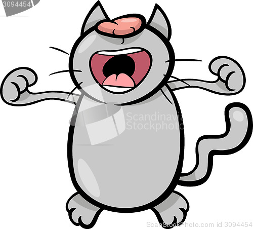 Image of wake up cat cartoon