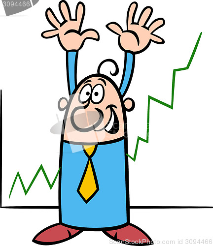 Image of economic growth cartoon illustration