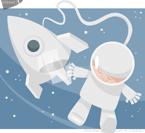 Image of little spaceman cartoon illustration