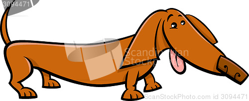 Image of dachshund dog cartoon illustration