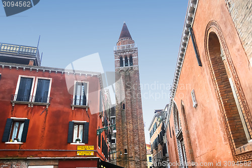 Image of Low angle view of church tower