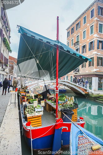 Image of Boat with fruit and vegetable
