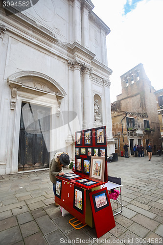 Image of Art pictures stand in Venice