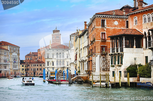 Image of Boats sailing in water canal