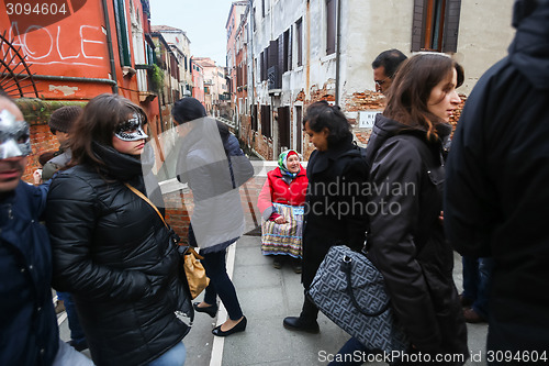 Image of Woman begging in Venice