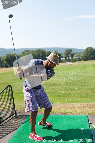 Image of Golfing at the Range