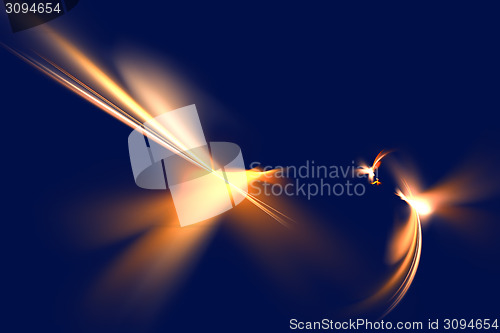 Image of Fiery Glowing Fractal Abstract