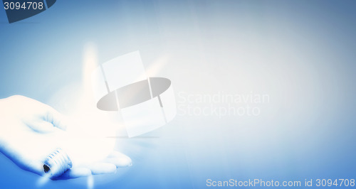 Image of Background with lit lightbulb