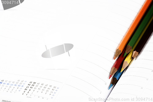 Image of Color pencil and agenda