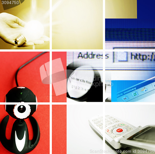 Image of Colorful communication collage.