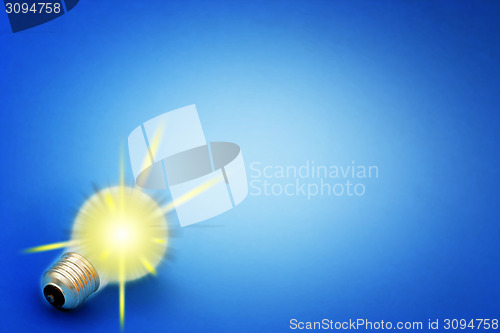 Image of Background with lit lightbulb