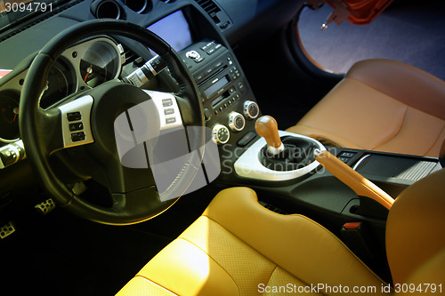 Image of Modern sport car interior