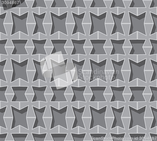 Image of Vector seamless background. Grey volumetric grid