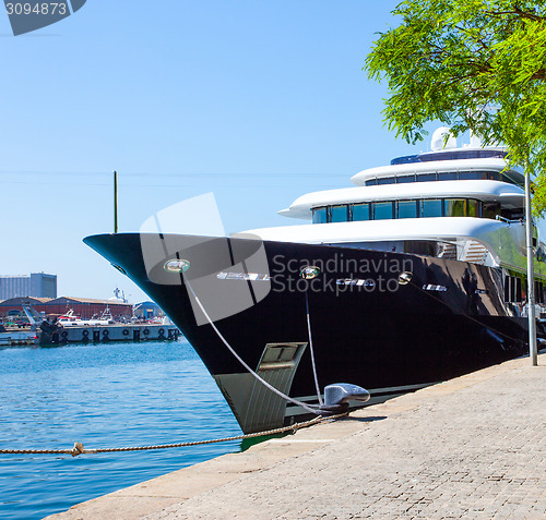 Image of Moll d'Espanya, Barcelona, Spain, JUNY 13, 2013, Yacht Martha An