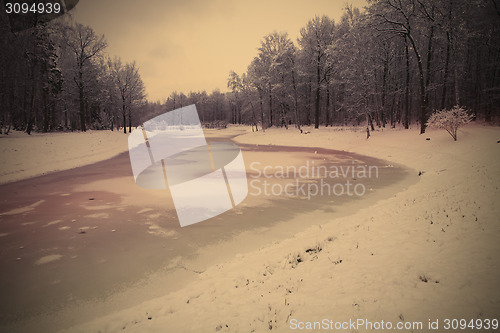 Image of frozen lake