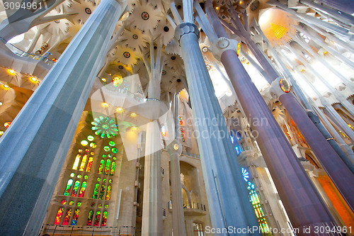 Image of La Sagrada Familia, interior