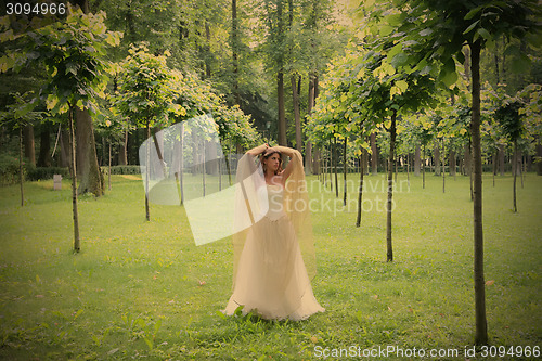 Image of girl in the summer park