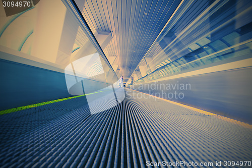 Image of moving escalator
