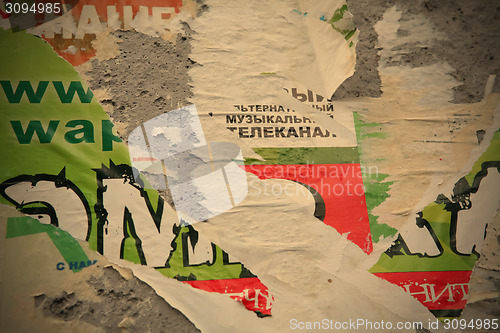 Image of Texture, Wall with Scrap of the Posters