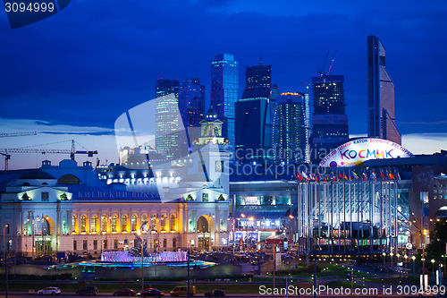 Image of Moscow, Russia-2013.05.29, view of the Kiev railway station and 