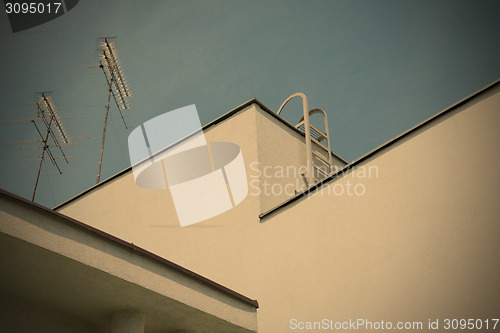 Image of roof of the modern building, abstraction