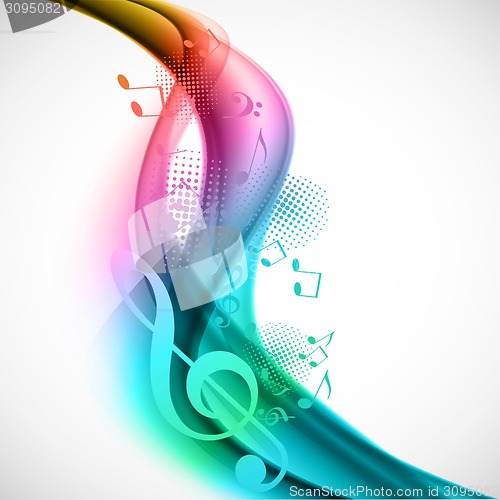 Image of Colorful music background