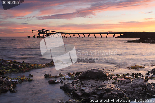 Image of Bass Point Cargo Loader Pier at Sunrise