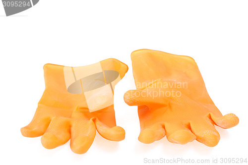 Image of A pair of rubber gloves