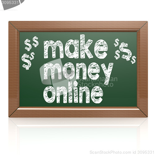 Image of Make money online on a chalkboard