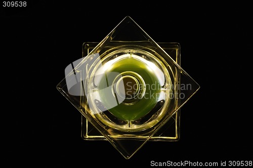 Image of Top view of perfume bottle