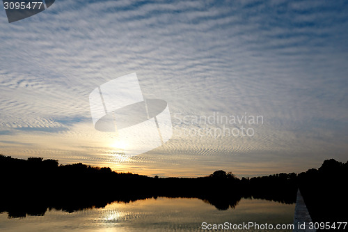 Image of Beautiful evening sunset 