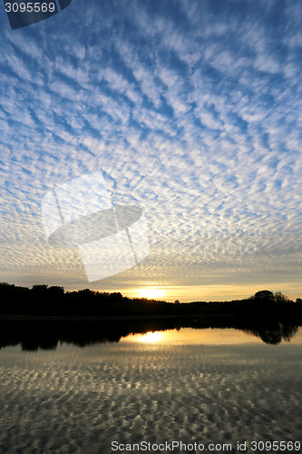Image of Beautiful evening sunset 