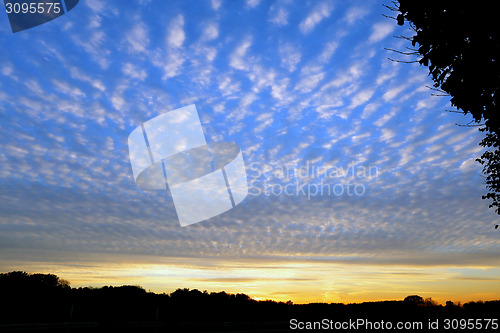 Image of Beautiful evening sunset 