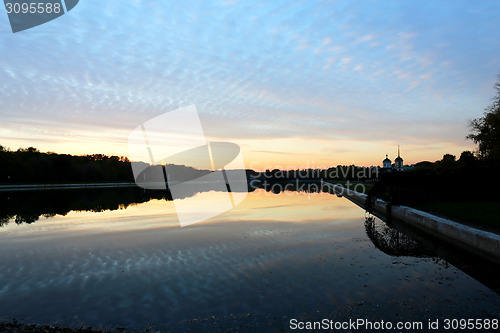 Image of Beautiful evening sunset 