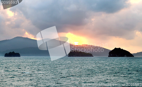 Image of Beautiful evening sunset